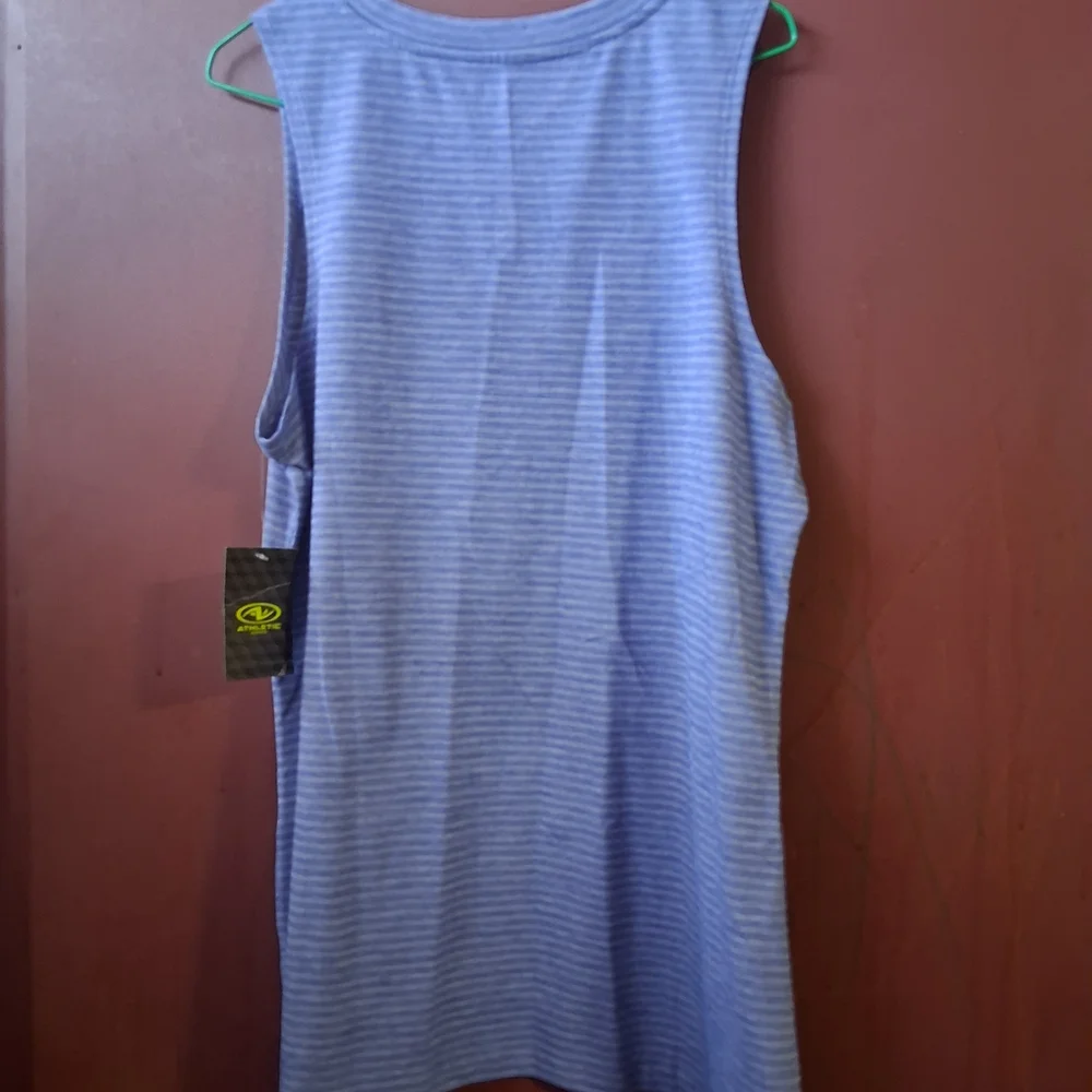 Athletic Works Men's Blue Patterned Tank Top - Picture 3 of 5